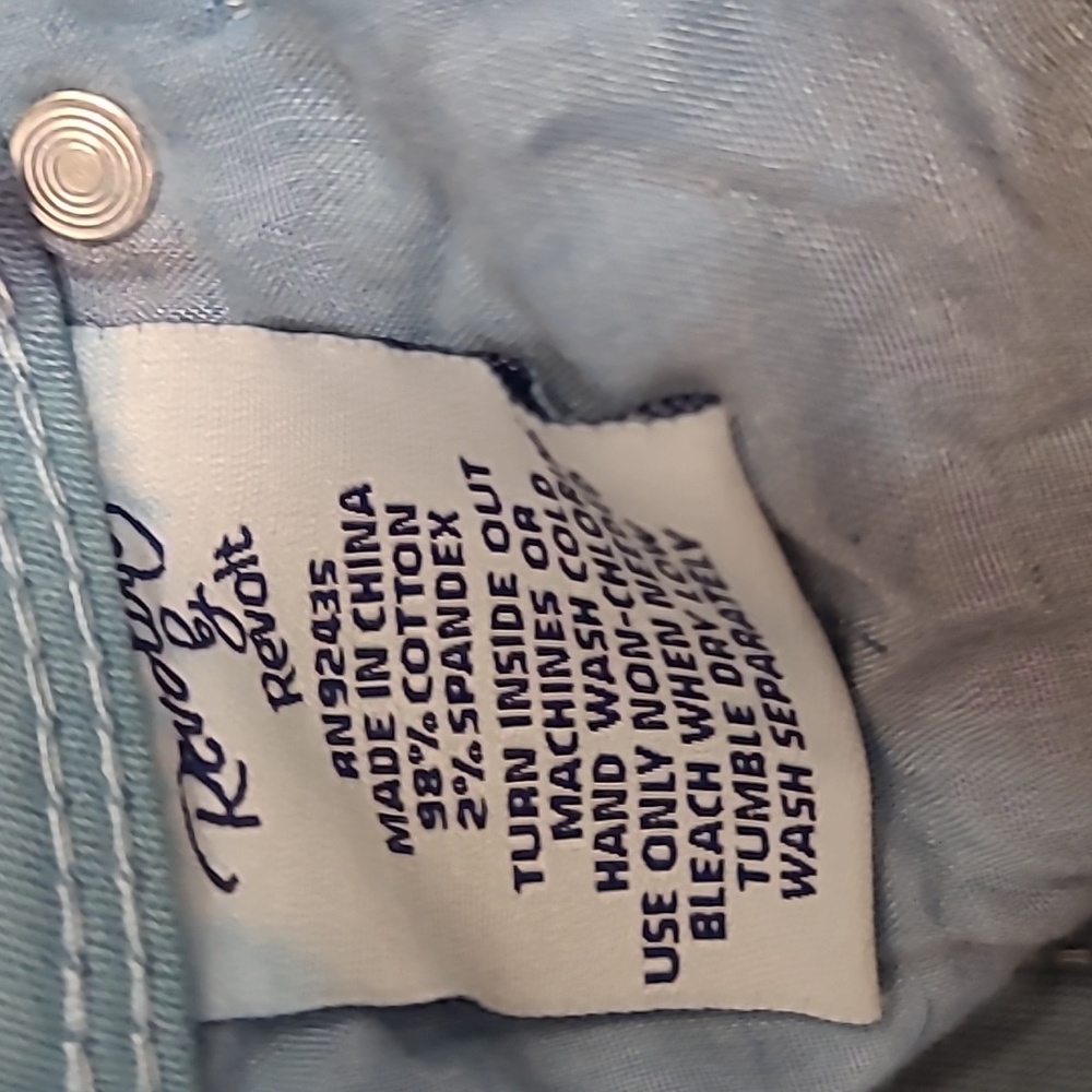 NWT Vintage Revolution by Revolt Blue and Cream Tie-Dye Pants - Picture 4 of 5